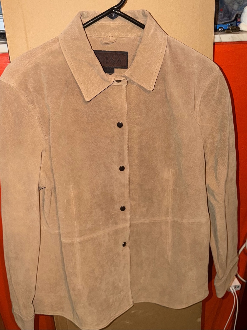 Vintage Siena Leather Button-Up Shirt Jacket